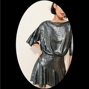 Free People Black Sequin Dress